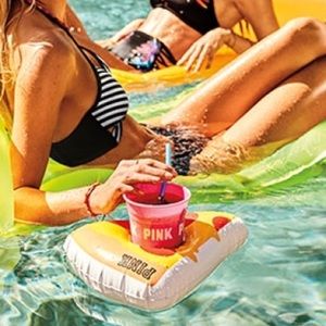 PINK party cup and pizza slice floatie
